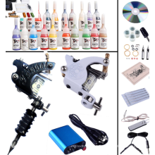 Großhandel permanente billige Tattoo Kits 2 Tattoo Gun